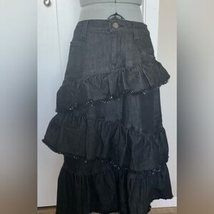 Dolls Kill Current Mood Jean midi skirt size xs